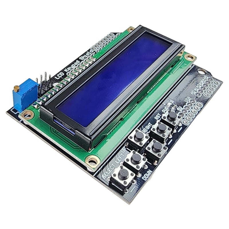 DIYables LCD 1602 Keypad Shield for Arduino Uno R3/R4, Mega, Integrated Keypad and Display for Arduino Projects, 1 Pack - Image 1